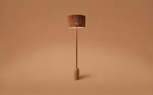 Marble Finished Fiber Floor Lamp Light For Living Room & Home Decor