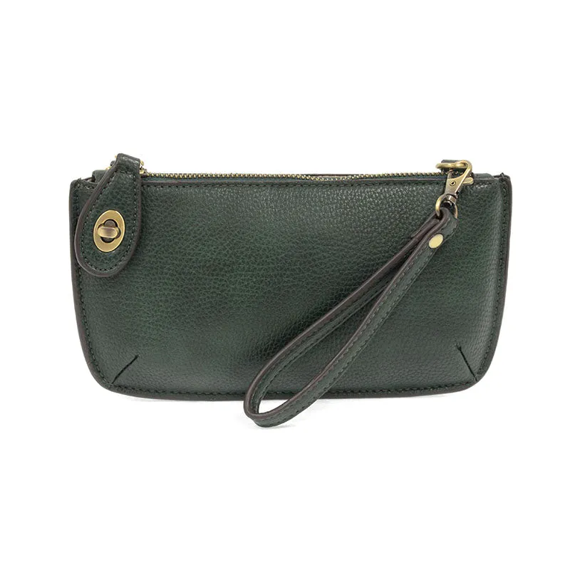Mini Crossbody Wristlet Clutch, Green Opal