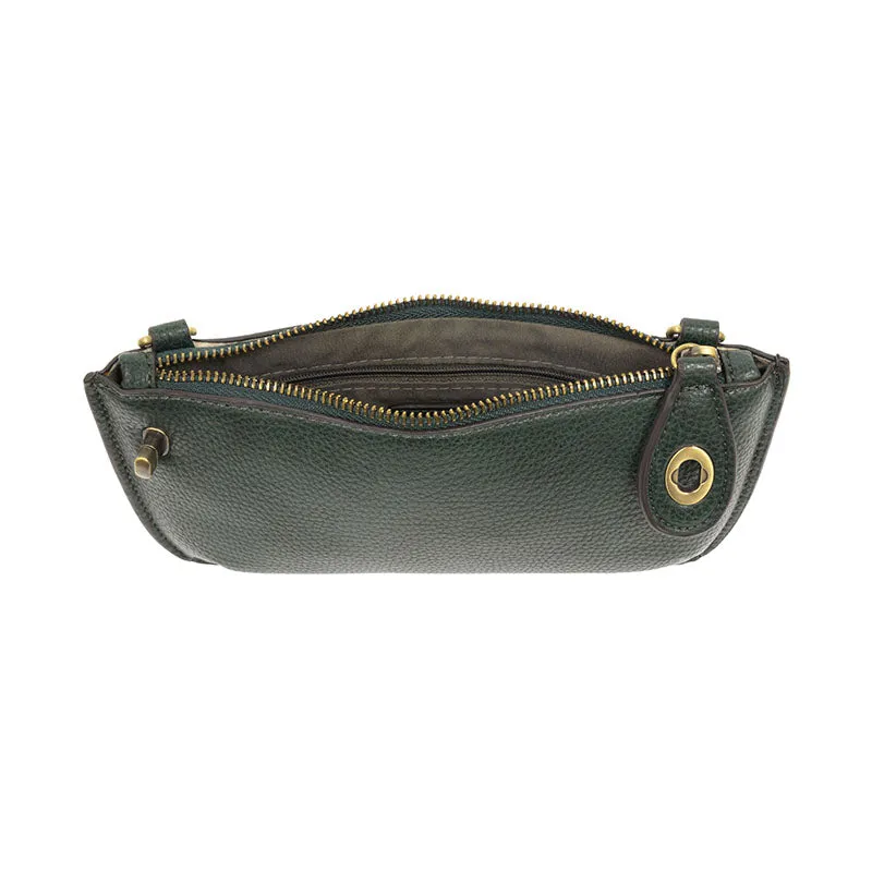 Mini Crossbody Wristlet Clutch, Green Opal