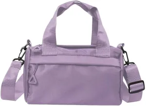 Mini Gym Bag for Men & Women, Small Sports Duffle with Adjustable & Detachable Shoulder Strap, Lightweight Fitness Tote for Travel, Workouts, Yoga, Water-Resistant Portable Training Bag (Purple)