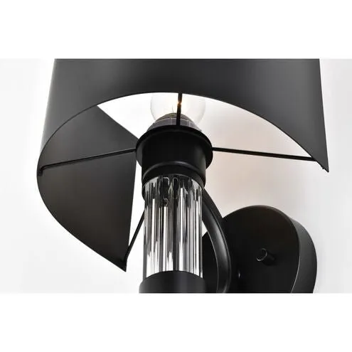 One Lights Matte Black 8 Inch Wall Sconce