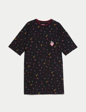 Pure Cotton Snoopy Heart Print Nightdress