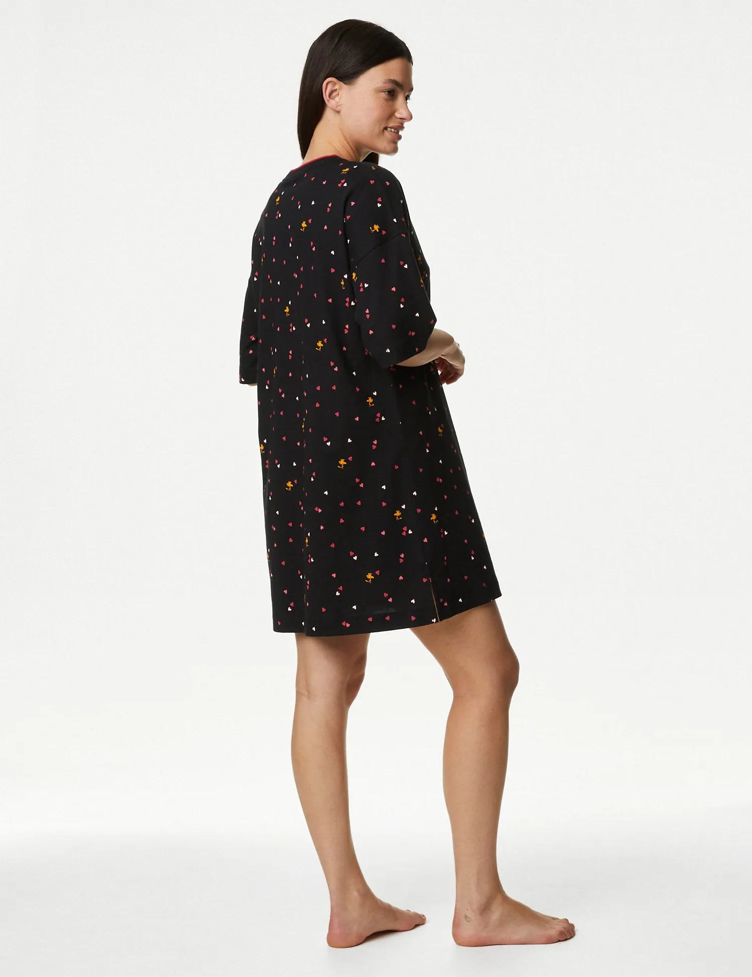 Pure Cotton Snoopy Heart Print Nightdress