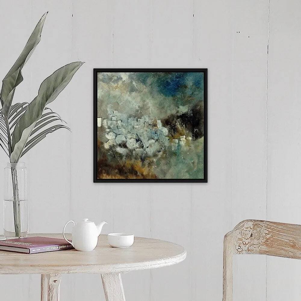 "Abstract 66210101" Black Float Frame Canvas Art