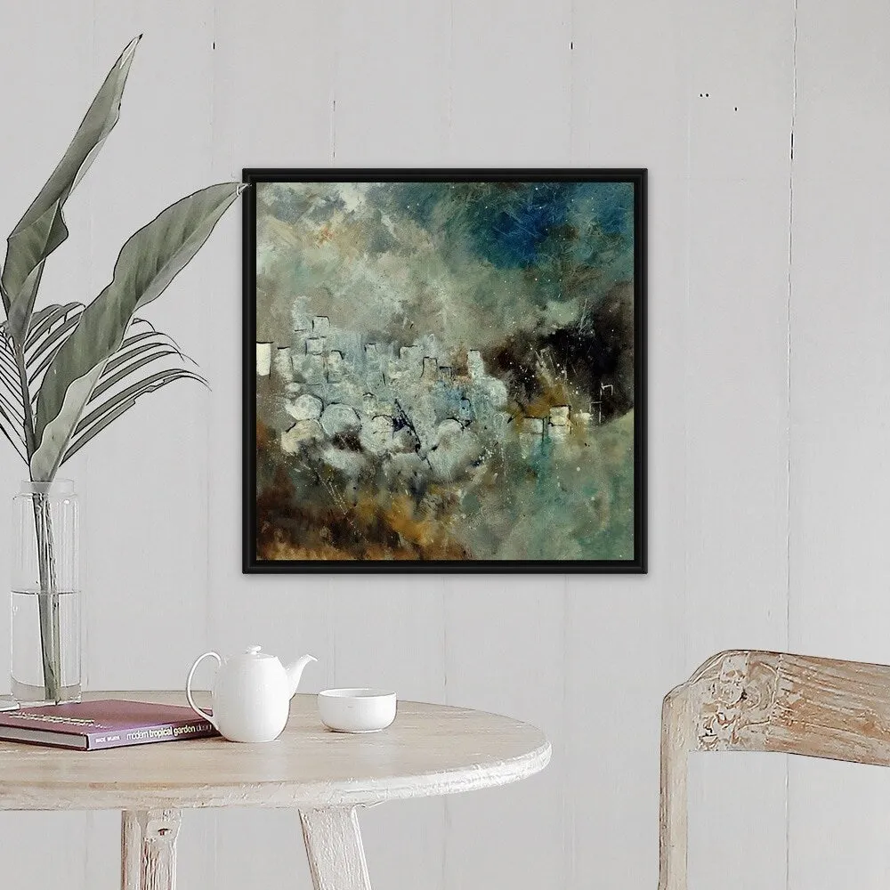 "Abstract 66210101" Black Float Frame Canvas Art