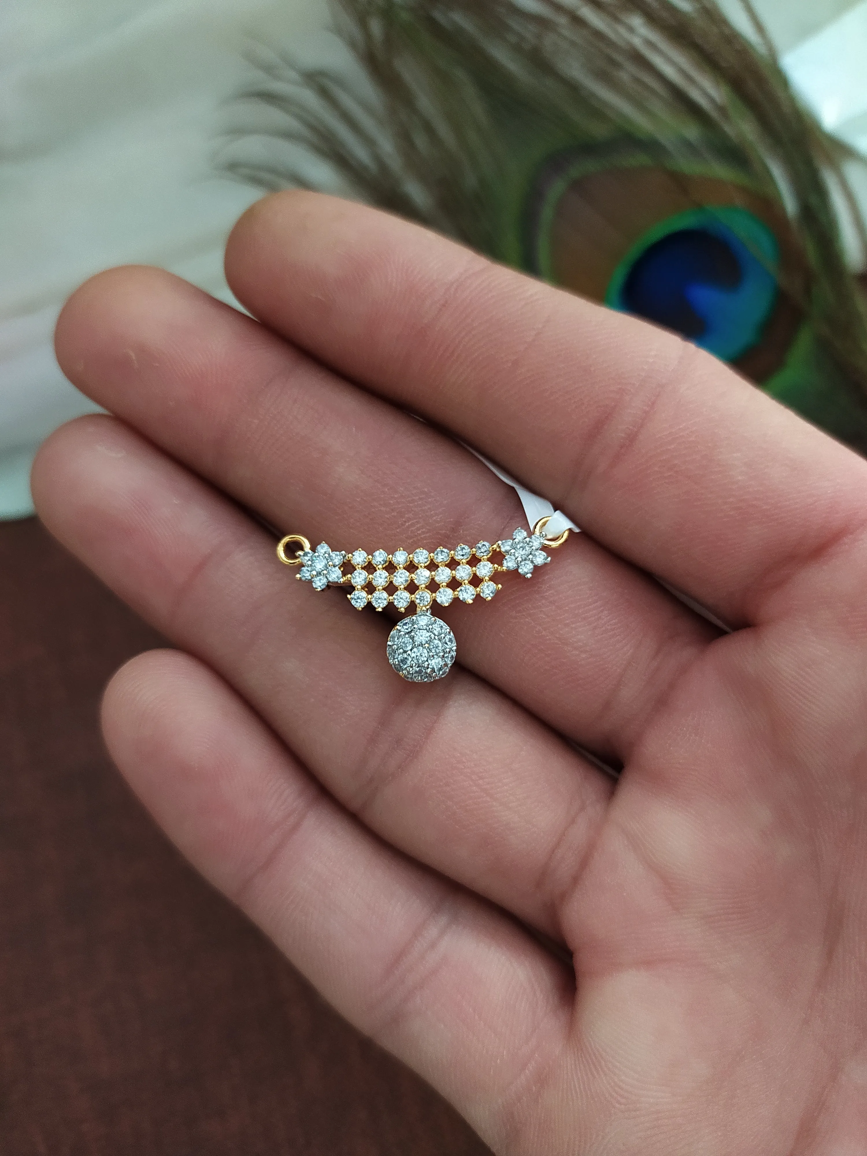 Radiant Zircon Mangal Sutra Pendant Set