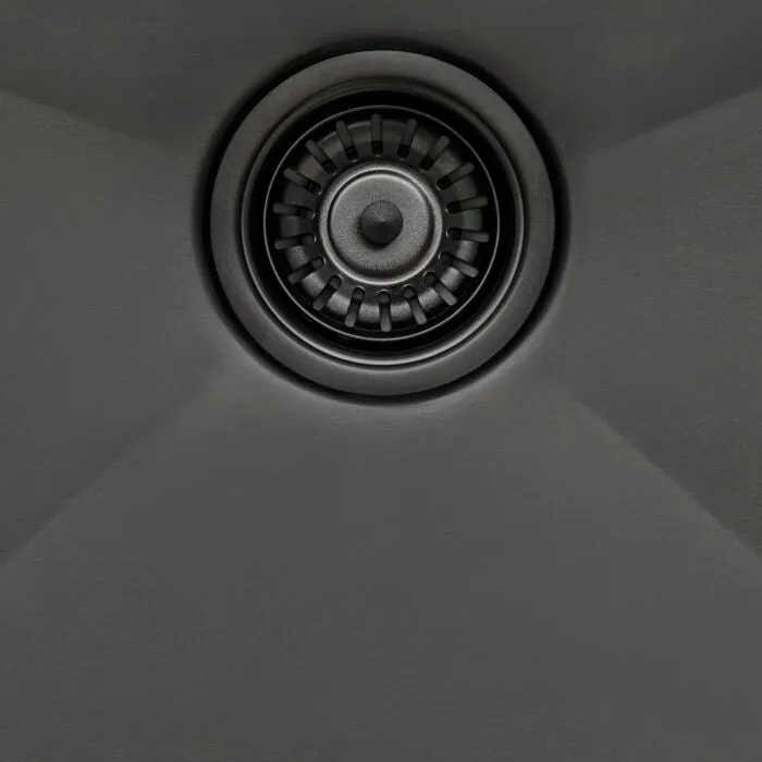 Ruvati 33 inch Gunmetal Black Stainless Steel Workstation Drop-in Topmount Kitchen Sink Single Bowl - RVH5003BL