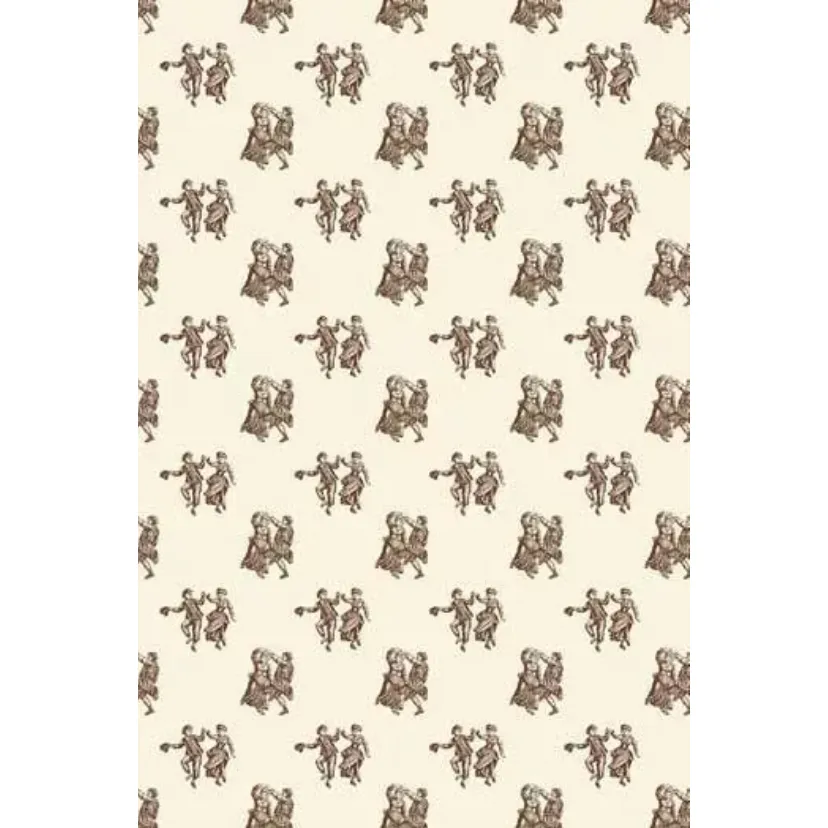 Sajou Oilcloth Fabric | Brown Characters