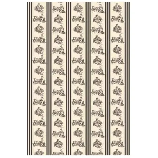 Sajou Oilcloth Fabric | Offrande Amour Grey 1