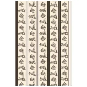 Sajou Oilcloth Fabric | Offrande Amour Grey 1