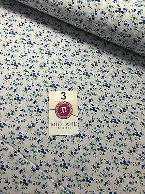 Small Ditsy Floral poly cotton print dress craft fabric 44" Wide M348 Mtex