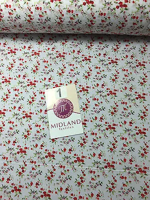 Small Ditsy Floral poly cotton print dress craft fabric 44" Wide M348 Mtex