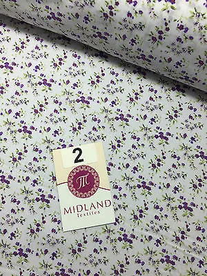 Small Ditsy Floral poly cotton print dress craft fabric 44" Wide M348 Mtex