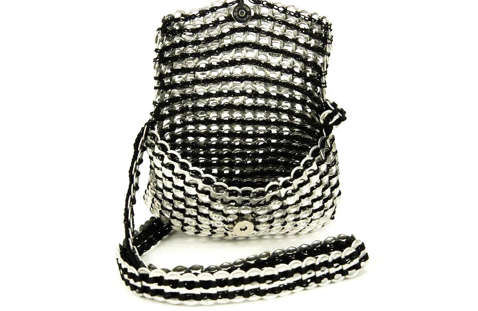 Square Love Bag in Black/Silver