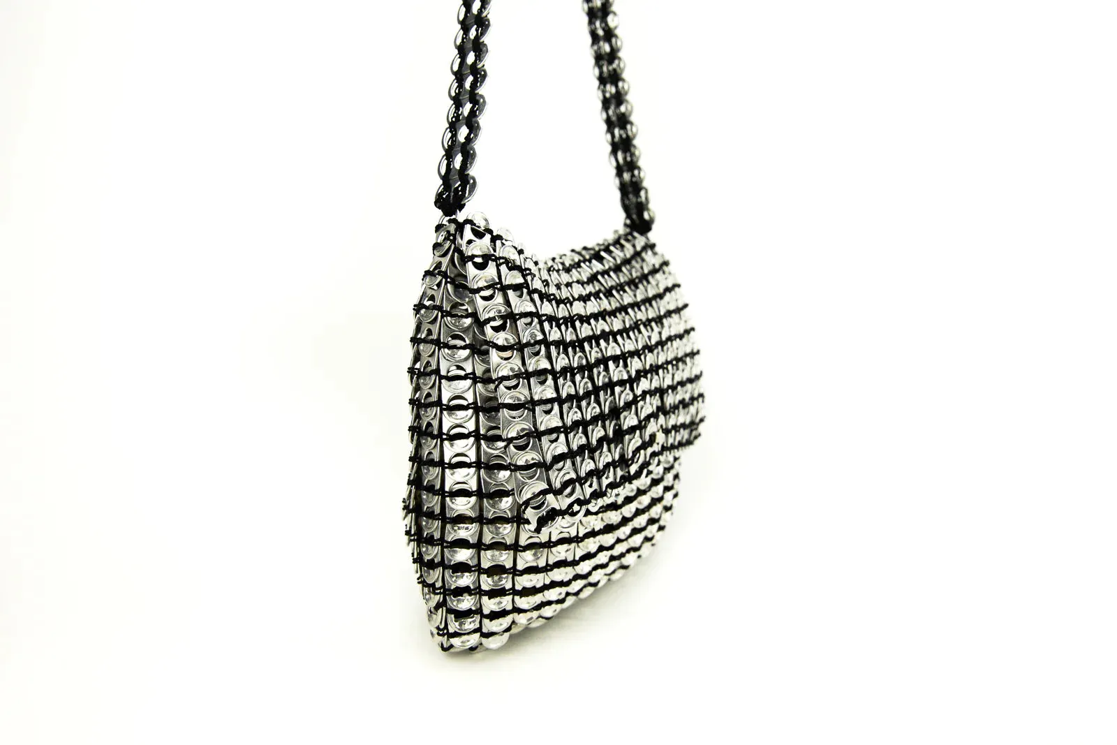 Square Love Bag in Black/Silver