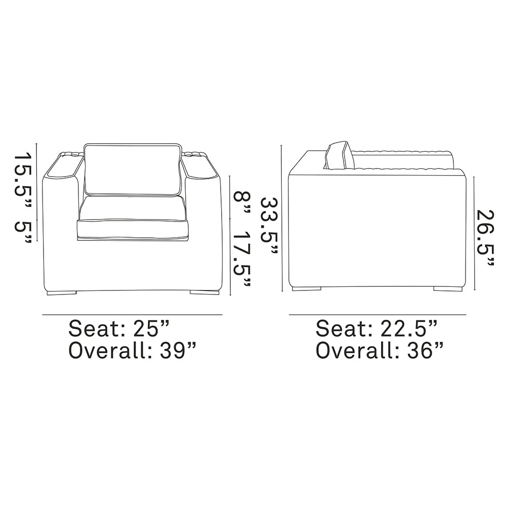 Summon Outdoor Patio Fabric Sunbrella Armchair