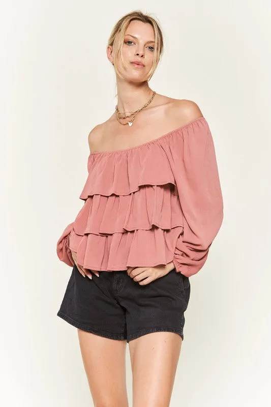 TEEK - Tiered flounce designed Blouse