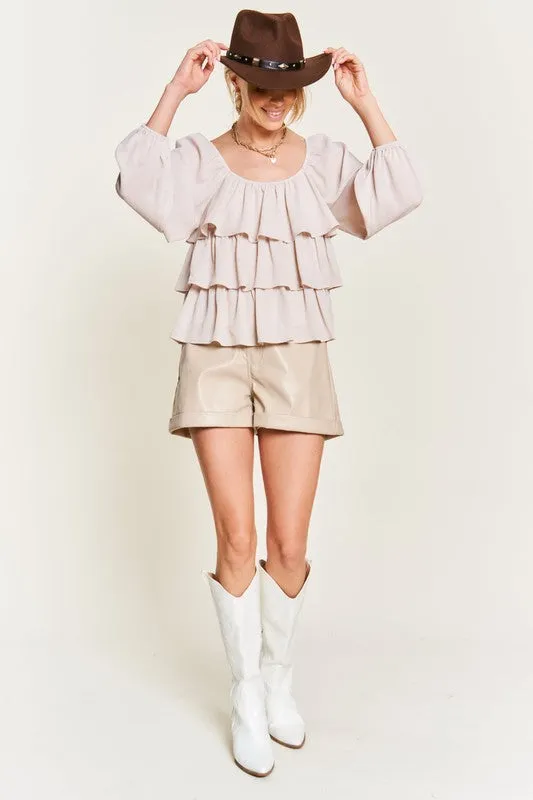 TEEK - Tiered flounce designed Blouse