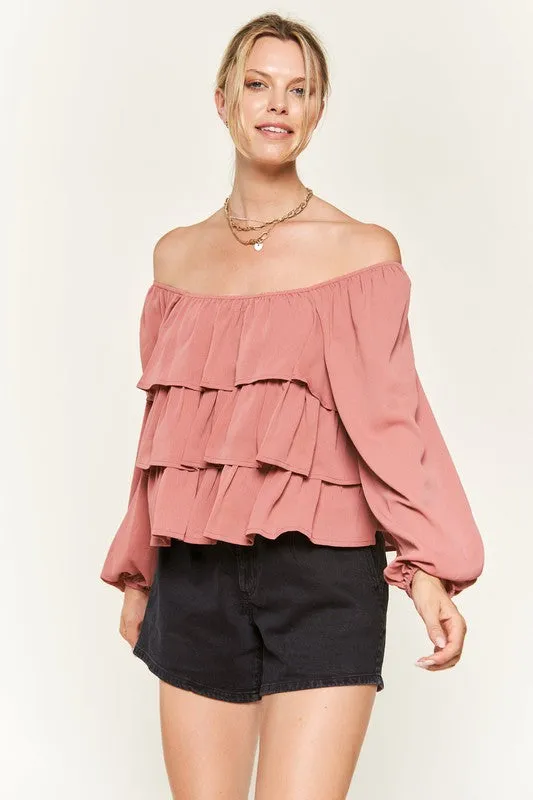 TEEK - Tiered flounce designed Blouse