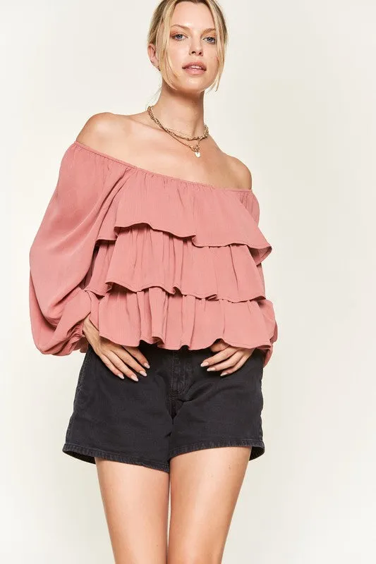 TEEK - Tiered flounce designed Blouse