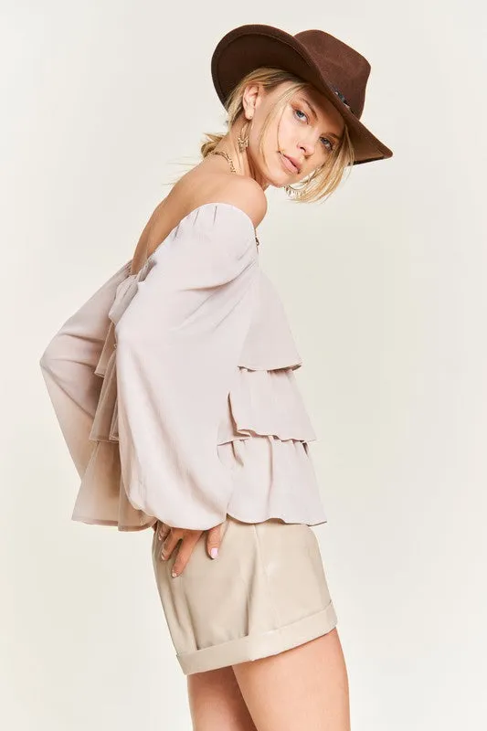 TEEK - Tiered flounce designed Blouse