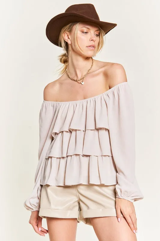 TEEK - Tiered flounce designed Blouse