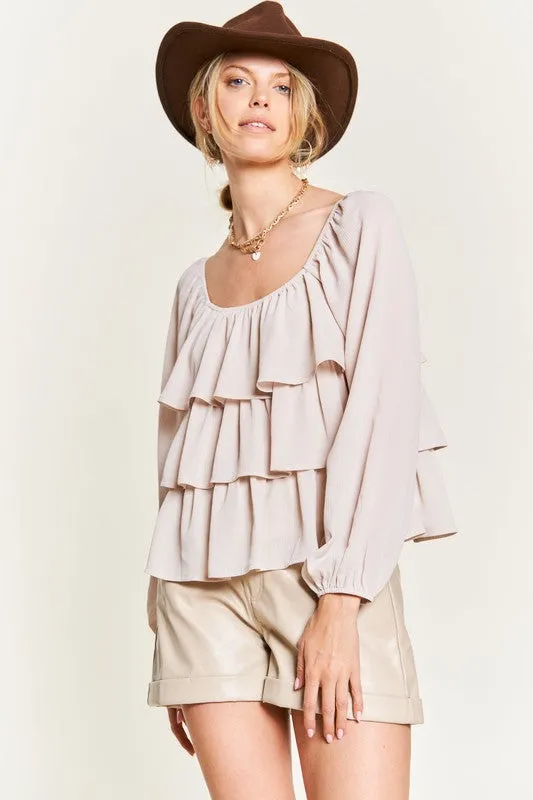 TEEK - Tiered flounce designed Blouse