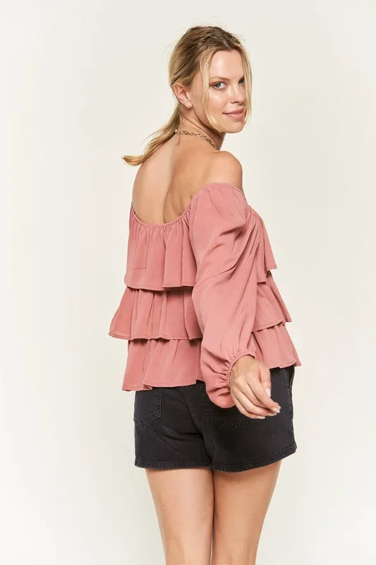 TEEK - Tiered flounce designed Blouse