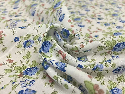 Vinatge Floral poly cotton print dress craft fabric 44" Wide M353 Mtex