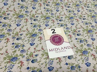 Vinatge Floral poly cotton print dress craft fabric 44" Wide M353 Mtex