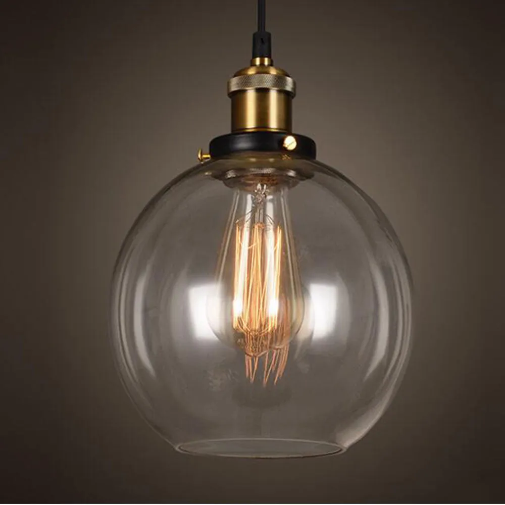 Vintage Amber Dome Pendant Light
