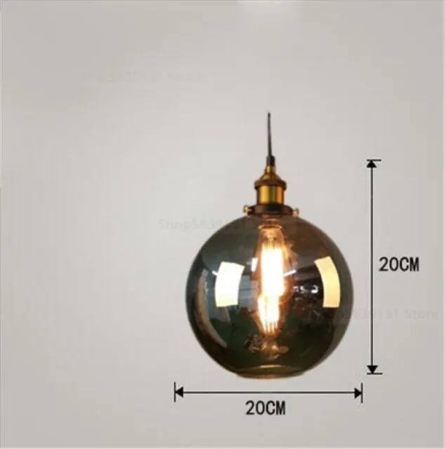 Vintage Amber Dome Pendant Light
