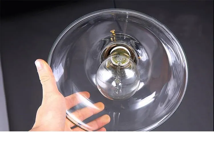 Vintage Amber Dome Pendant Light