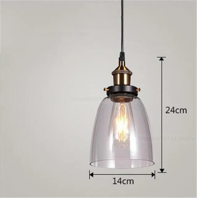 Vintage Amber Dome Pendant Light