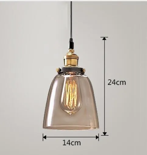 Vintage Amber Dome Pendant Light