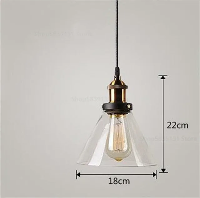 Vintage Amber Dome Pendant Light