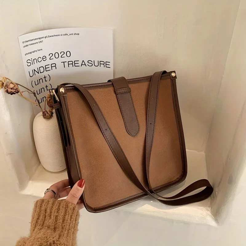 Vintage Design Square Crossbody Leather Handbags