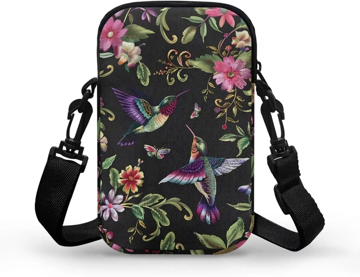 WELLFLYHOM Mini Crossbody Bag Phone Purses Wallet for Women Canvas Messenger Pouch