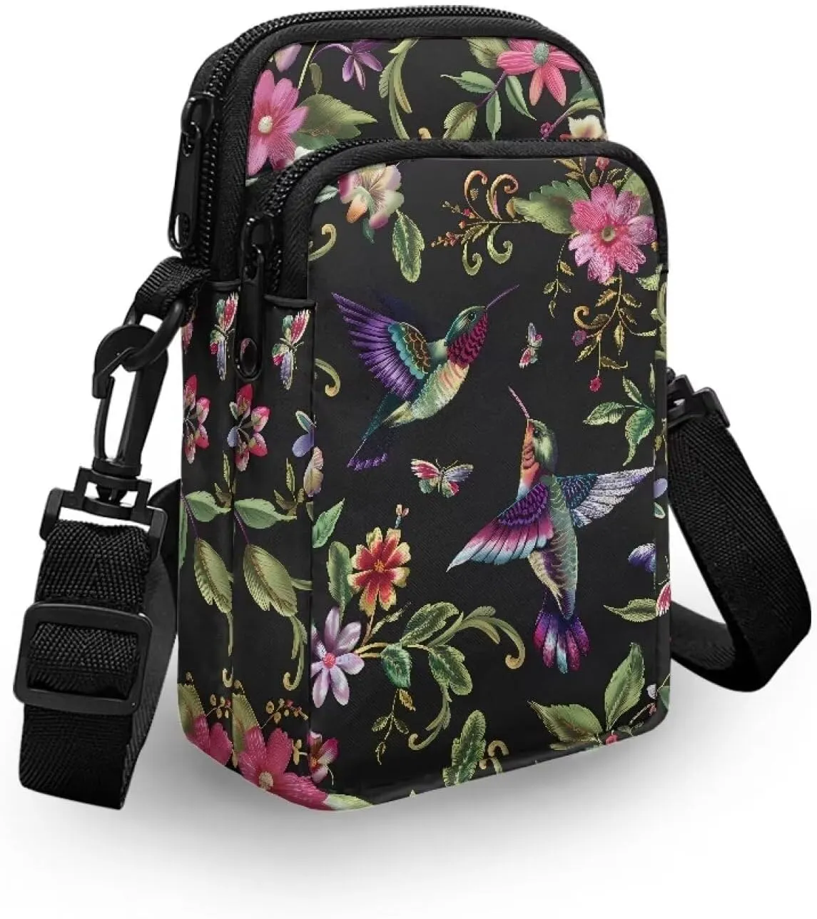 WELLFLYHOM Mini Crossbody Bag Phone Purses Wallet for Women Canvas Messenger Pouch