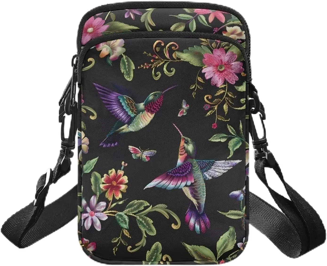 WELLFLYHOM Mini Crossbody Bag Phone Purses Wallet for Women Canvas Messenger Pouch