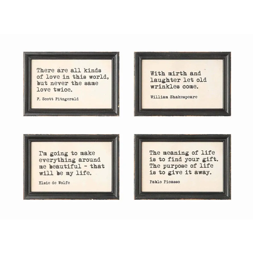 Wood Framed Wall Decor 4 Styles