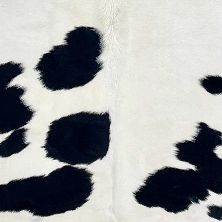 XL White and Black Brazilian Cowhide - 8'2" x 5'11" (BRBKW255)