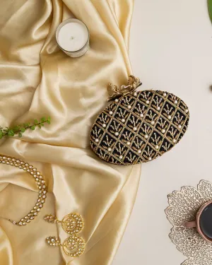 Zafraan Hand Embroidered Clutch